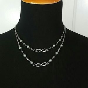 Paparazzi Jewelry - Necklace & Earring Set: Infinity and Green beads Paparazzi Jewelry - Necklace & Earring Set: Infinity and Green beads